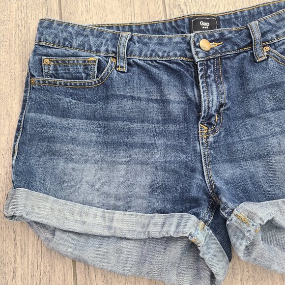 Gap women's blue jean denim short size 10 - Picture 3 of 10